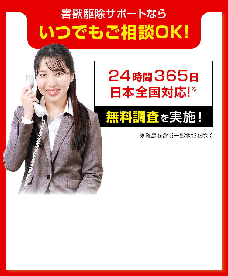 24時間365日日本全国対応