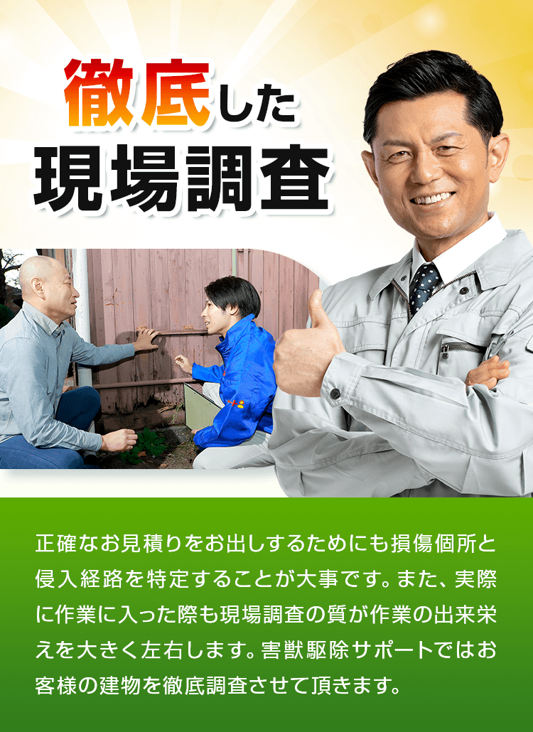 徹底した現地調査